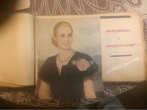 Unico Álbum De Recortes De Diario Y Notas De Eva Perón
