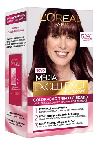 Tintura Imédia Excellence Loréal Paris 5.260 Vermelho