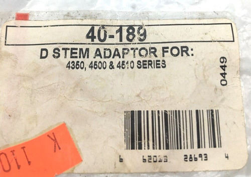 Robertshaw D Stem Adaptor For 4350, 4500, & 4510 Series Aac