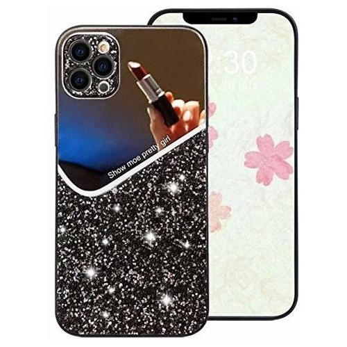 Omorro Para iPhone 12 Pro Max Girly Case, Bling Shiny Bcvya