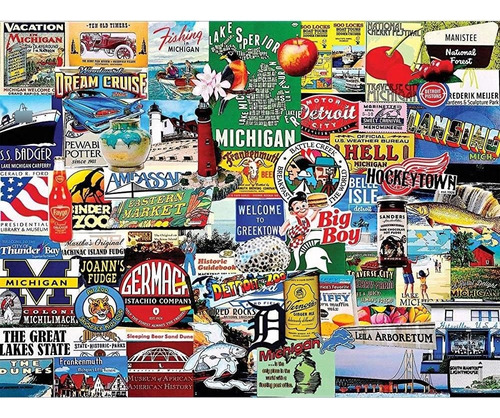 White Mountain Puzzles Michigan Collage - Puzzle De 1000
