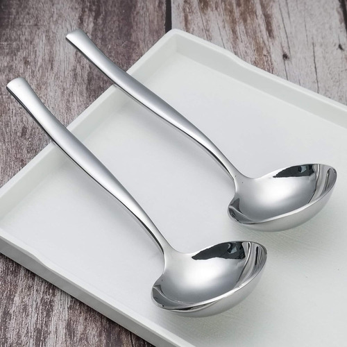 Xowine Cucharones De Sopa De Salsa Pequeña De Acero Inoxidab