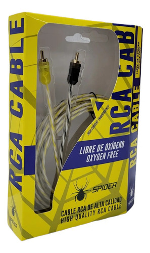 Cable Rca De Silicon Spider 2 Macho A 2 Machos 1.8 Mts