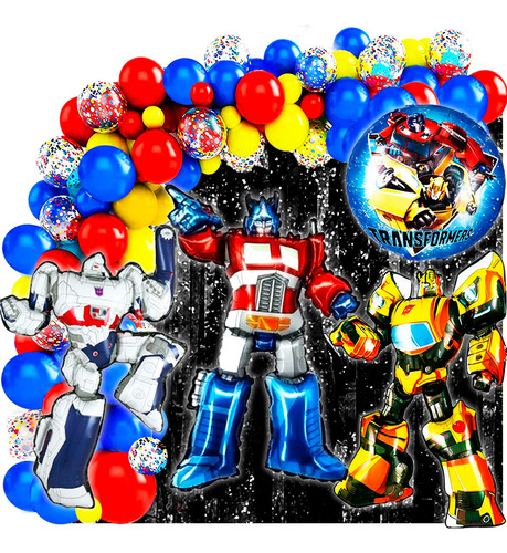 50 Art Globos Transformers Bumblebee Megatron Optimus Prime