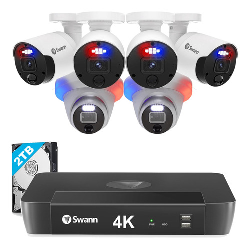 Enforcer 6 Cámara 8 Canales 4k Ultra Hd Nvr Sistema De