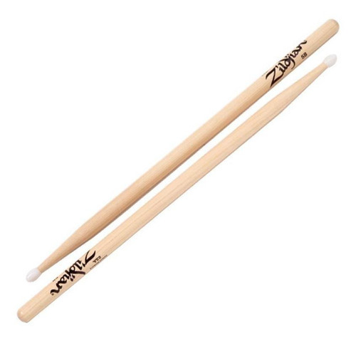 Par De Baquetas Zildjian Mod. 5bnn Hickory 5b Ponta De Nylon