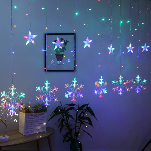 Cadena De Luces Led Con Forma De Copo De Nieve De 3 M Para V