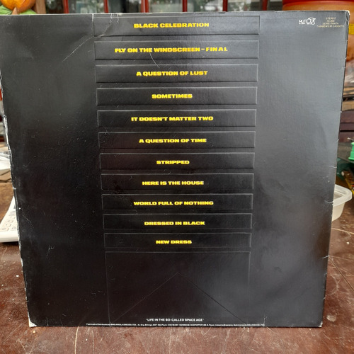 Vinil Lp Depeche Mode Black Celebration, Encarte, Ótimo