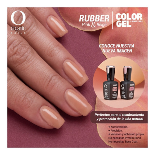 Imagen 2 de 7 de Rubber Beige Gel Nivelador Color Gel By Organic Nails