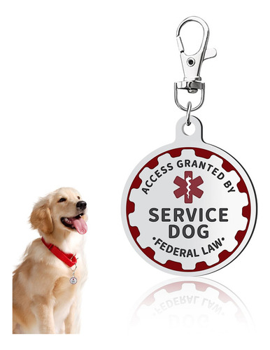 Service Dog Tag Cachorro Industrial Para Animales De Servici