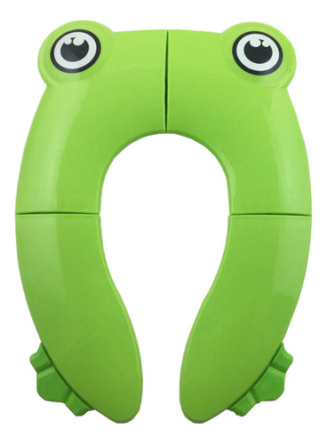 Asiento Plegable Verde Para Aprender A Ir Al Baño Con Bolsa