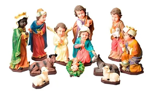 Pesebre Navideño Infantil Realistas Caucho 12pcs Novenas