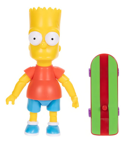 The Simpsons Bart Com Skate Articulado 9 Cm 4043 Sunny Jakks