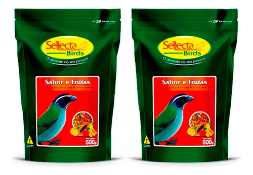 Kit 2 Sellecta Sabor Frutas Trica-ferro, Sabiá, Frade 500g