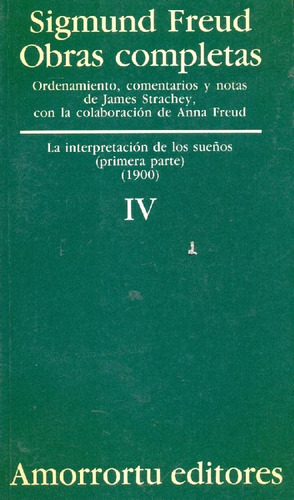 Libro Sigmund Freud Obras Completas Vol Iv  Traducción José