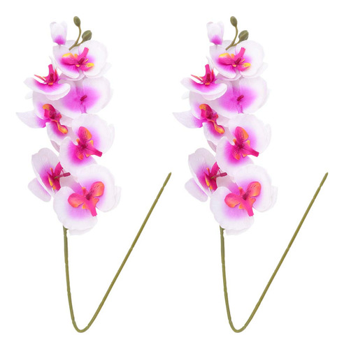 2 Uds Orquidea Artificial Flor Rama Falsa Decorativa Para