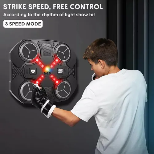 Maquina De Boxeo Musical Bluetooth Kit Boxeo Niños Guantes