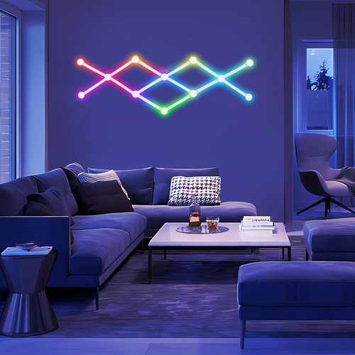 Líneas De Luz De Pared Hedcinlt Rgb, Luces Led De Juegos Int
