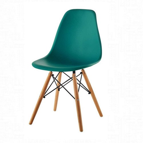 Sillas Eames En Plastico Con Patas De Madera De Haya 