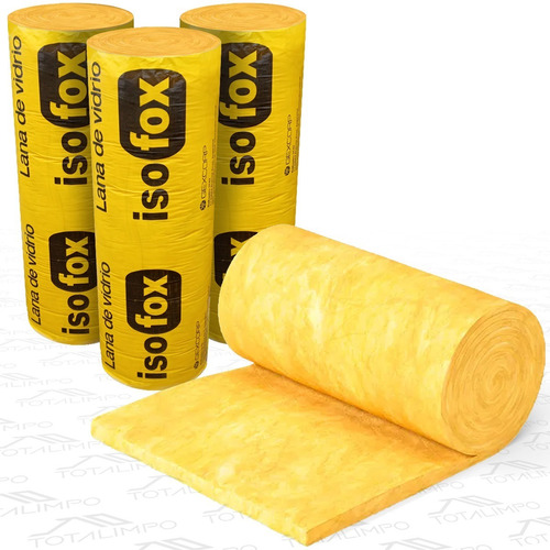 2 Rollos Lana De Vidrio 50mm X 21,6m2 Alta Densidad Durlock