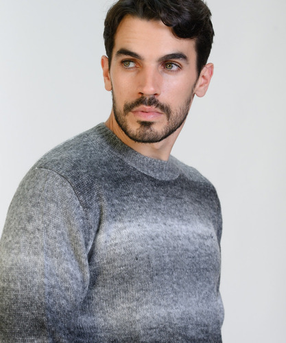 Sweater Degrade Hombre Brooksfield Cuello Redondo Lana 4064b