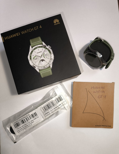 Smartwatch Huawei Watch Gt4 46mm (com Acessórios) Cinza Costura Verde-musgo Verde (Usado)