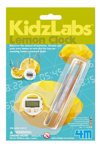 4m Kidzlabs - Reloj Con Motor De Limón, Experimento De Labor