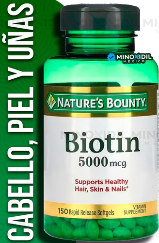 Nature´s Bounty Biotina 5,000 Mcg 150 Softgels Sabor Sin Sabor