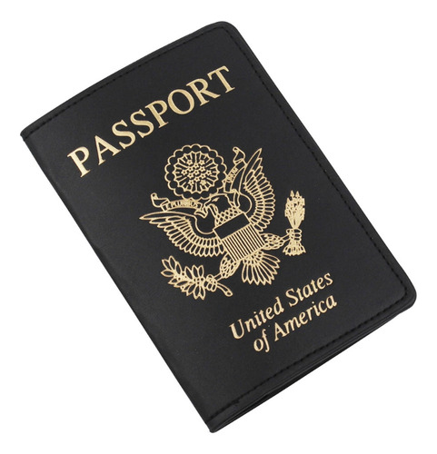 Funda Para Pasaporte De Viaje Estadounidense (bk), De Piel S