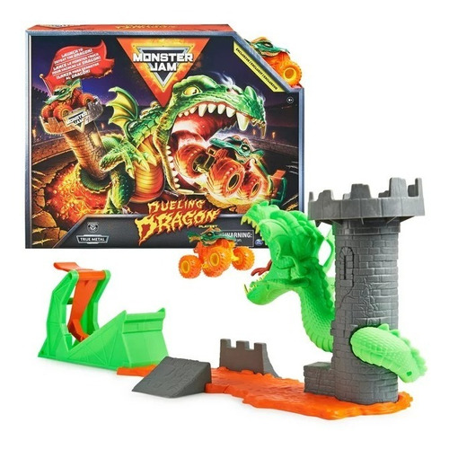 Monster Jam Dueling Dragon Playset Con Monster Truck Pista