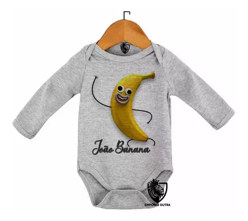 body Manga Longa Criança Roupa Bebê João Banana desenho