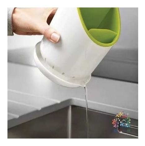 Imagen 7 de 7 de Organizador Escurridor De Cubiertos Con Drenaje Cocina