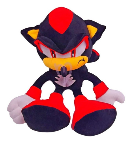 Peluche Shadow Negro Y Rojo Sonic Hedgehog 50cm