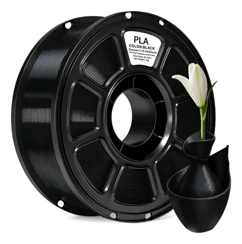 Filamento Pla 1,75mm 1kg Para Impressora 3d Branco Ou Preto
