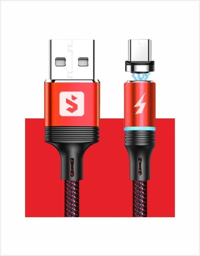 Cabo Micro Usb 2 Metros Carregador Magnético Ímã Android