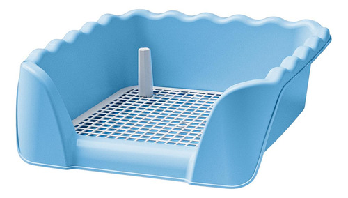Caja De Arena Para Inodoro Para Perros, Valla Elevada Azul