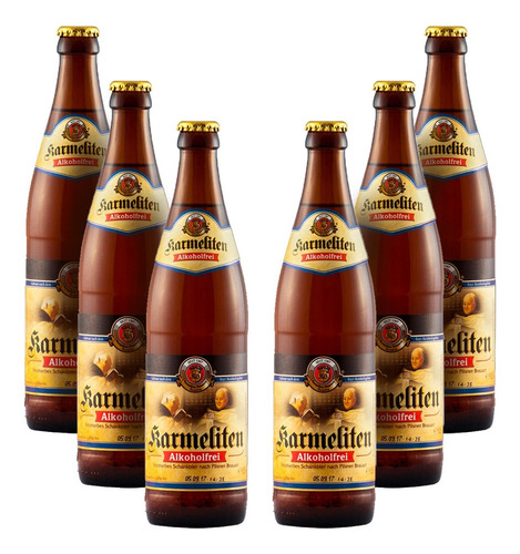 Six Pack Cerveza Karmeliten Sin Alcohol 500ml C/u