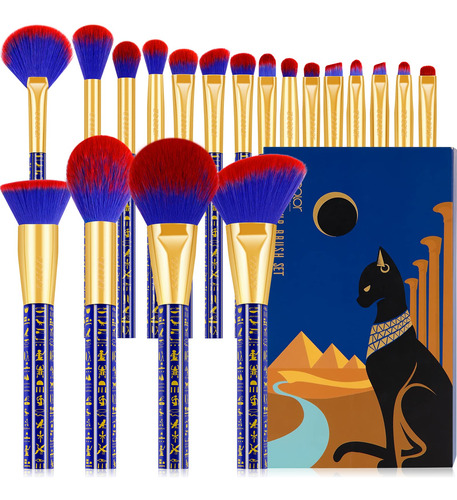 Docolor Juego De 19 Brochas De Maquillaje Para Gatos Bastet