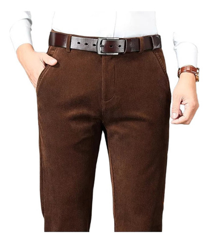 Pantalones De Pana De Forro Polar Para Hombre De Inviern [u]