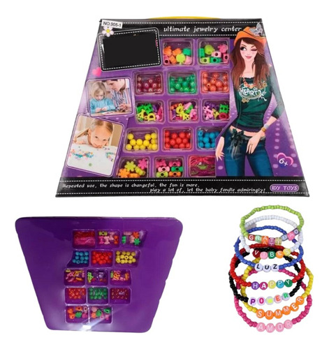 5 Brinquedos Miçangas Menina Fazer Cordão Pulseira Fofo