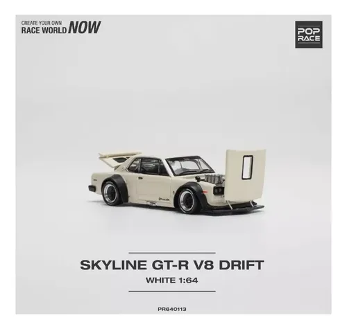 Miniatura Skyline 2000 Gt-r V8 Drift Hakosuka Pop Race 1:64