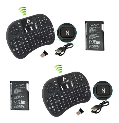 mini teclado inalambrico touchpad Español Tv Box - ELE-GATE