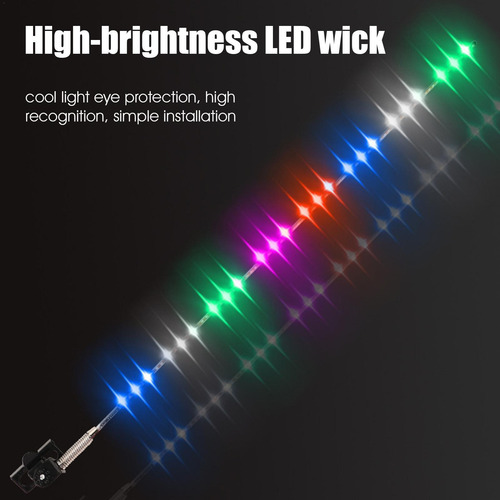 Látigo Led Látigo Ligero Luz De Advertencia Rgb De 12 V/24 V