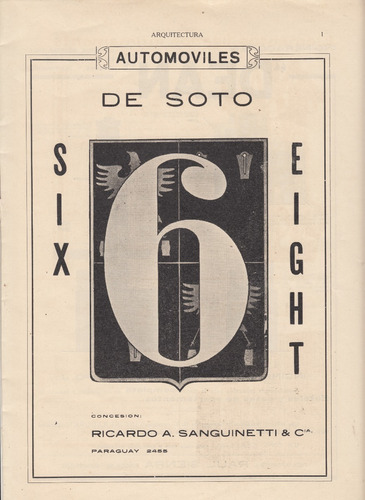 1930 Publicidad De Automoviles De Soto Uruguay Vintage 