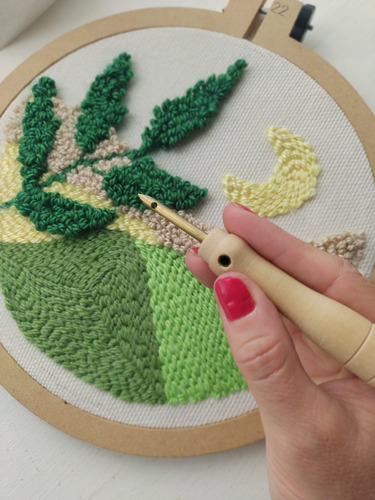 Punch Needle / Aguja Magica Nro 4 Lana Gruesa Bordado