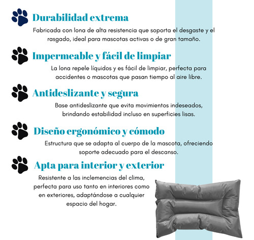 Cama Ultraresistente Azul Marino Para Perro Chico Y Mediano