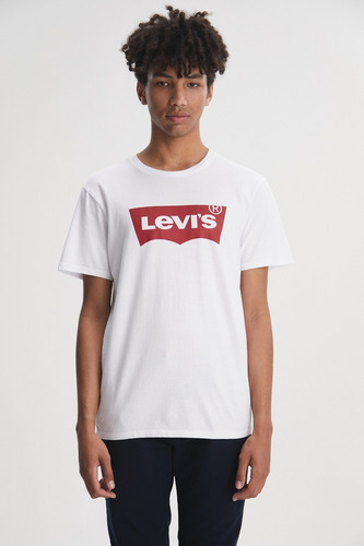 Remera Hombre Levi's Standard Graphic Crew Batwing Blanca