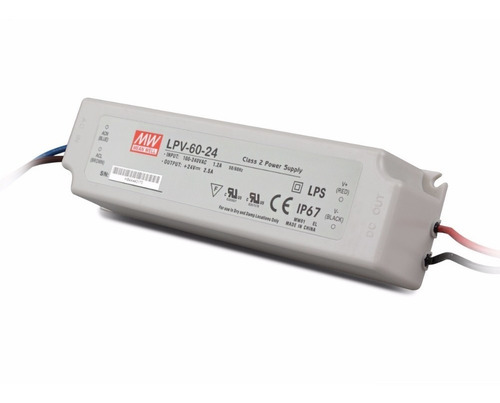 Mean Well Lpv-60-24 60w Driver Meanwell 24v 2.5a Ip67