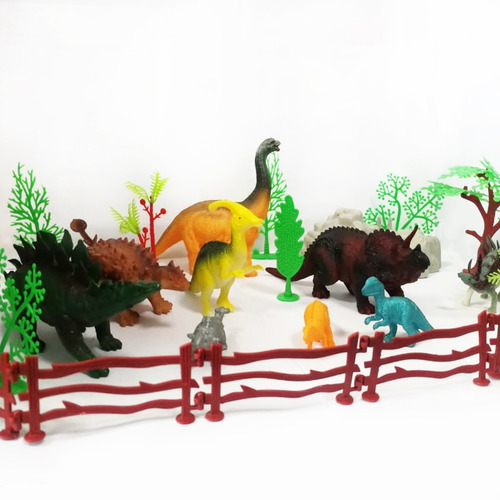 Set De Dinosaurios X 105 Piezas En Caucho Ref. 666d