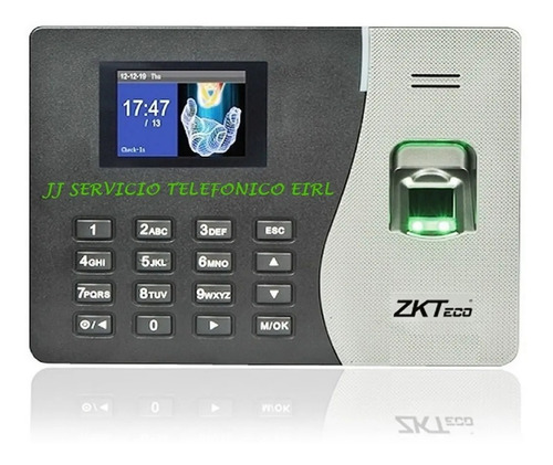 Zkteco Control Reloj Biometrico De Asistencia Ip K14, Huella